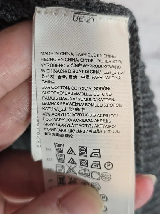 Calvin Klein Open Front Knit Sleeveless Cardigan in Charcoal Gray Size M - Picture 8 of 9